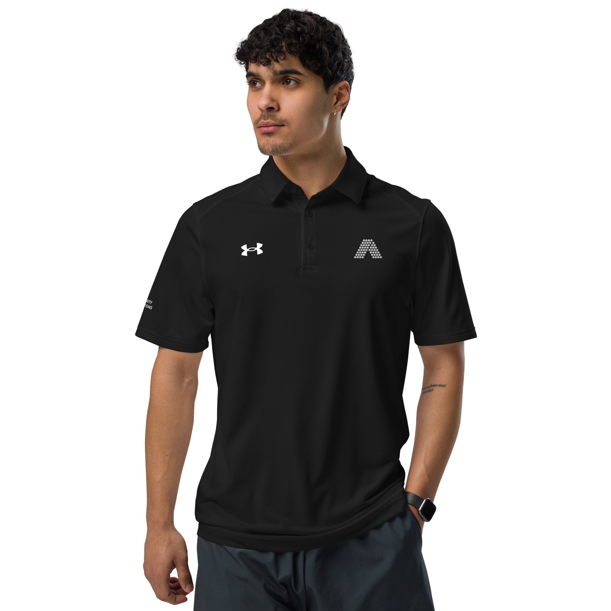 Under Armour Curry Icon Mens Black Polo Shirt