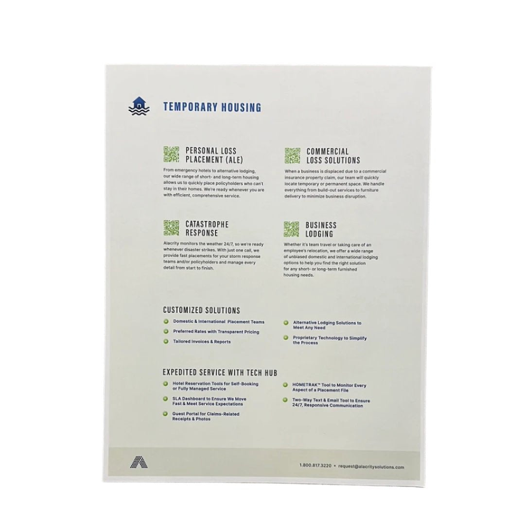 Temporary Housing Sell Sheet 2024 Q1