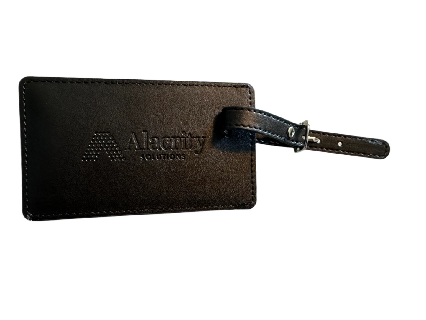 Luggage Tags, Black Leather