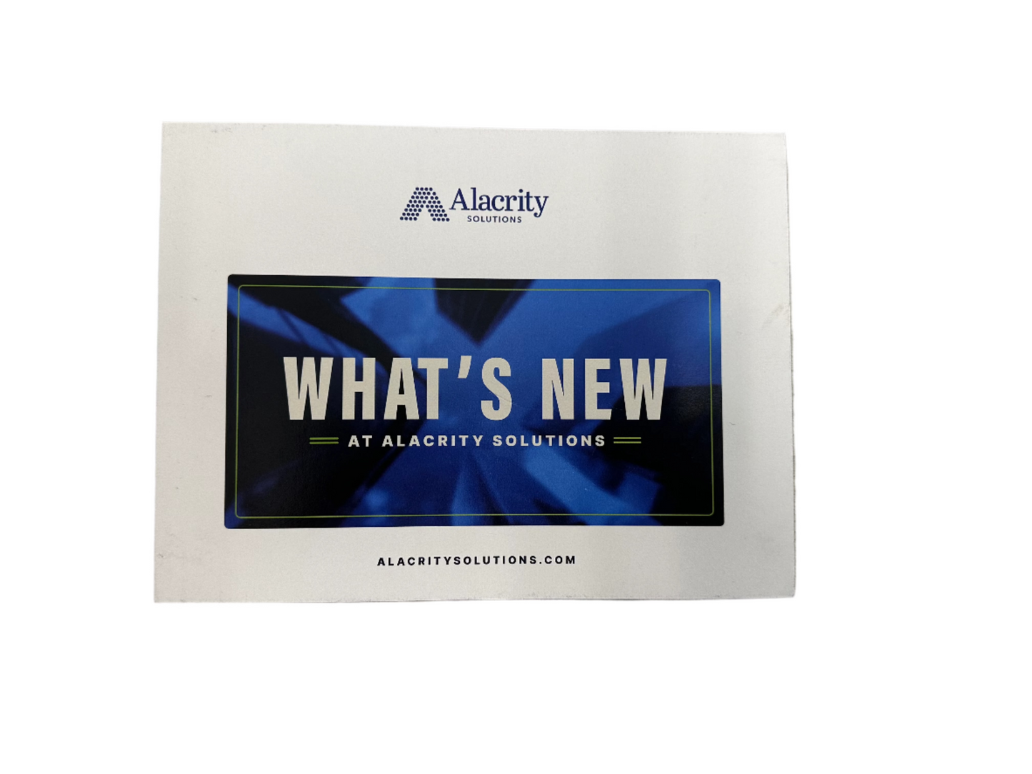 Printed, What's New at Alacrity