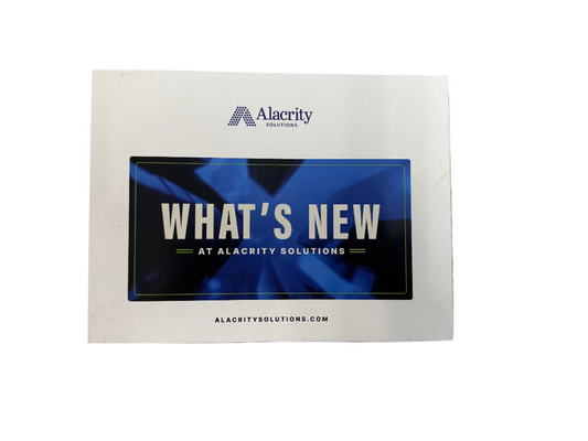 Printed, What's New at Alacrity