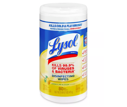Cleaning wipes, Lysol