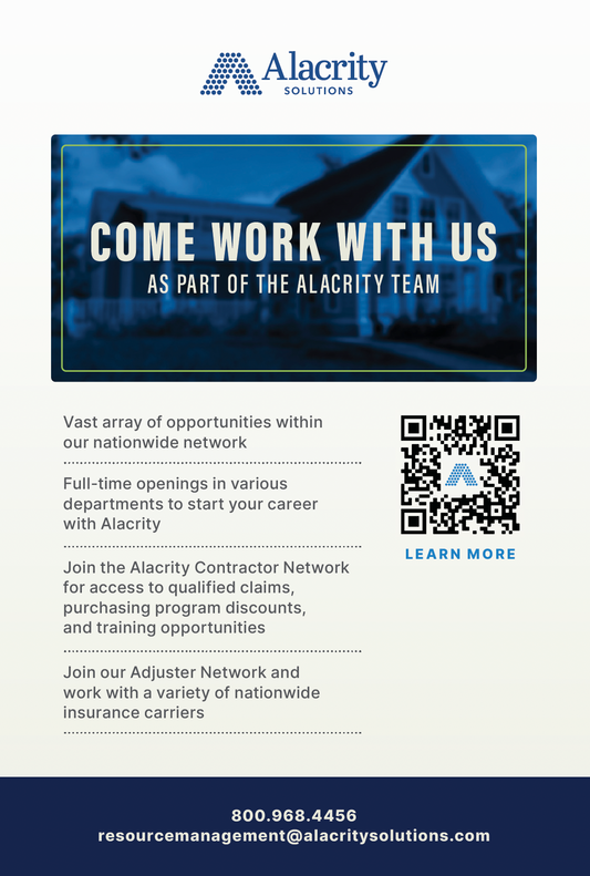 Printed, Come Work With Us flier