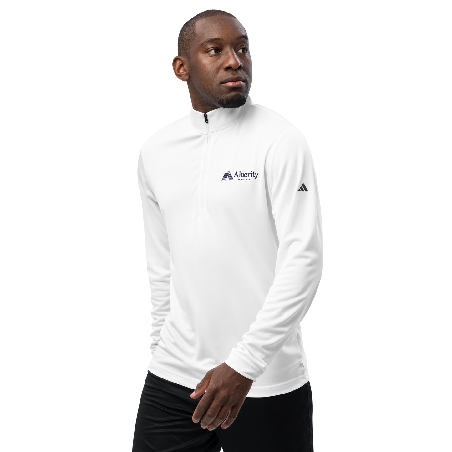 Men's Adidas Quarter Zip Pullover (White)