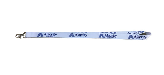 Lanyard - White - Single Lobster Claw Clip