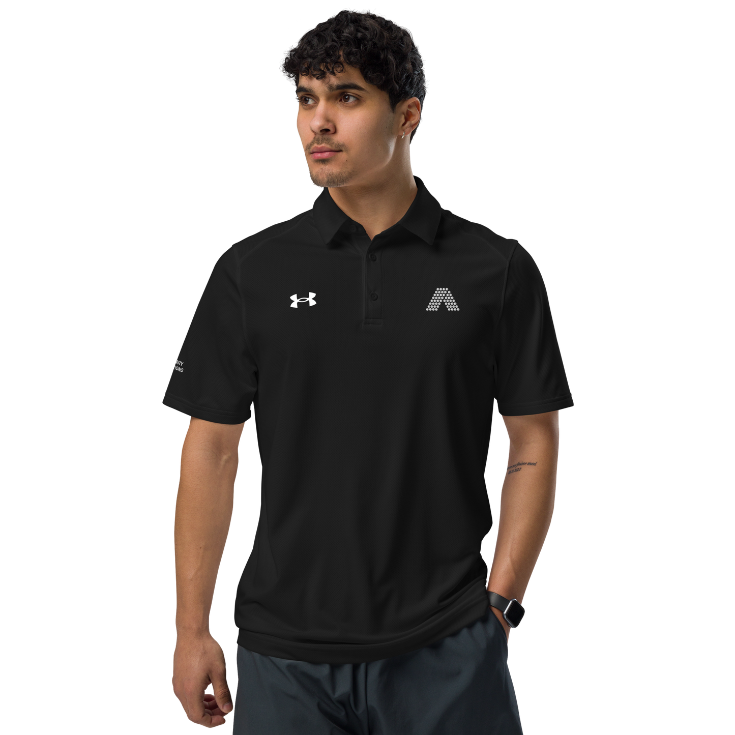 Men's Under Armour® polo (black, navy or grey)