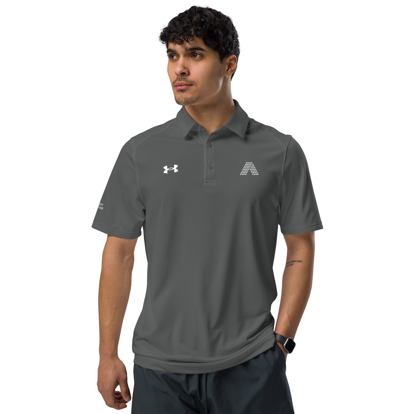 Men's Under Armour® polo (black, navy or grey)