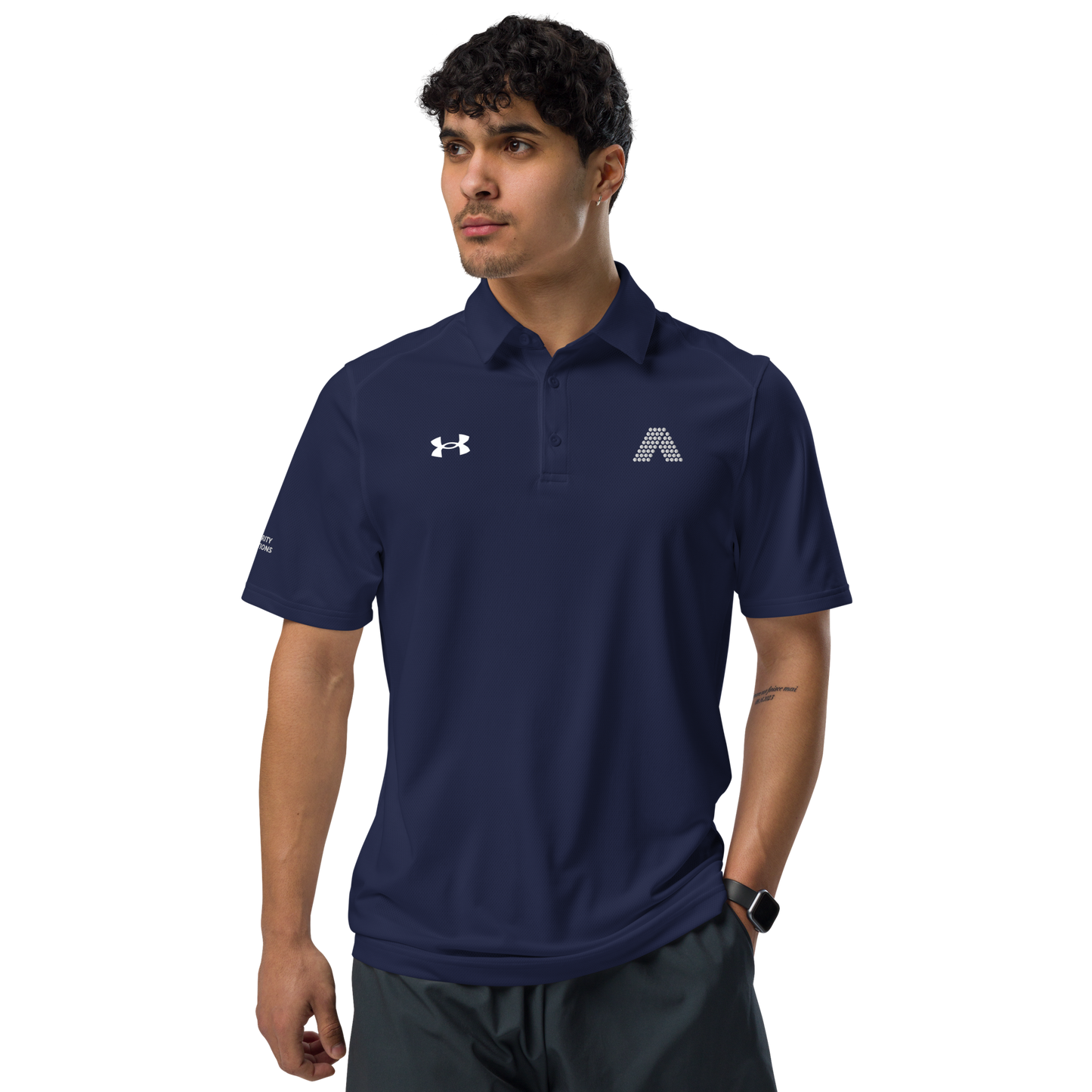 Men's Under Armour® polo (black, navy or grey)