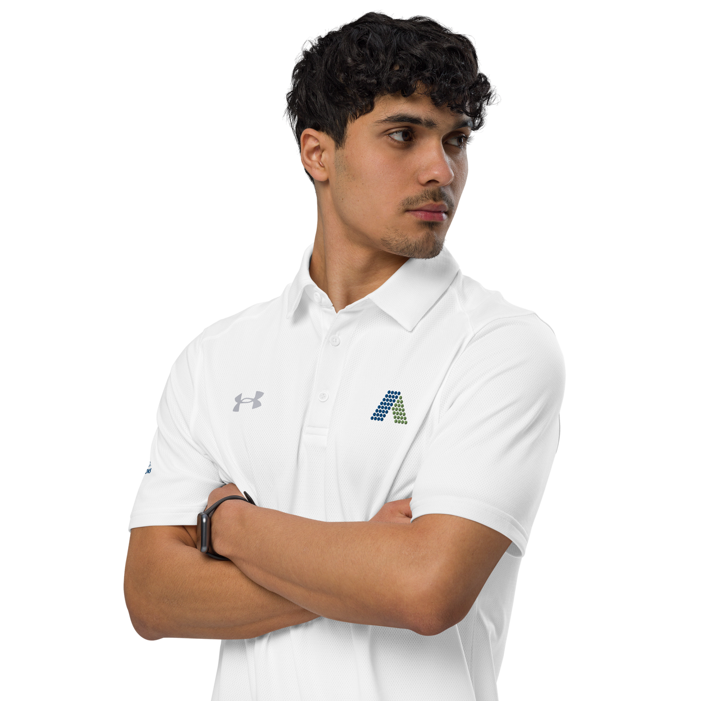 Men's Under Armour® polo (white)