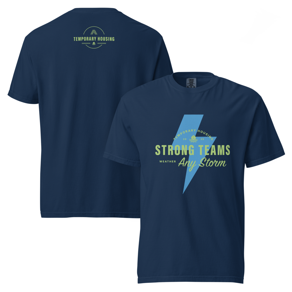 Temp Housing Unisex garment-dyed t-shirt (blue)