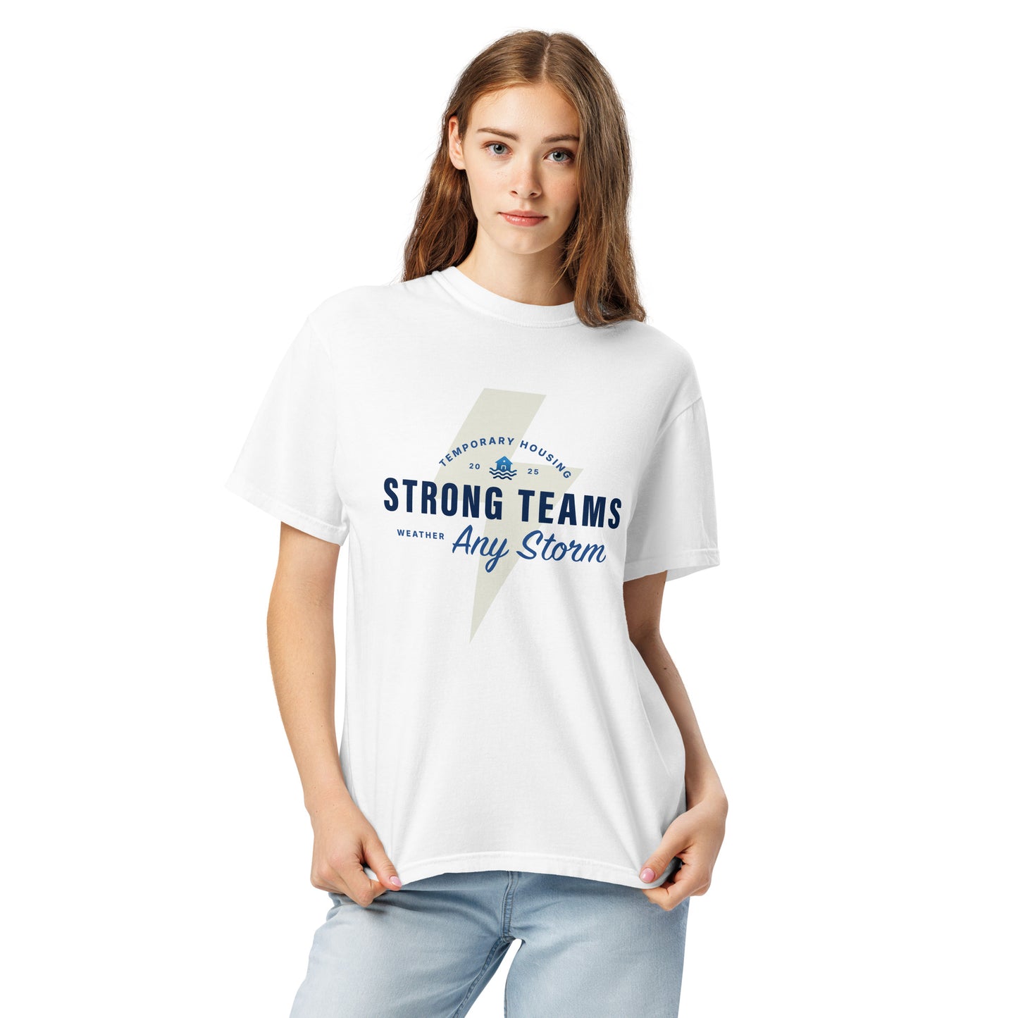 Temp Housing Unisex garment-dyed t-shirt (white)