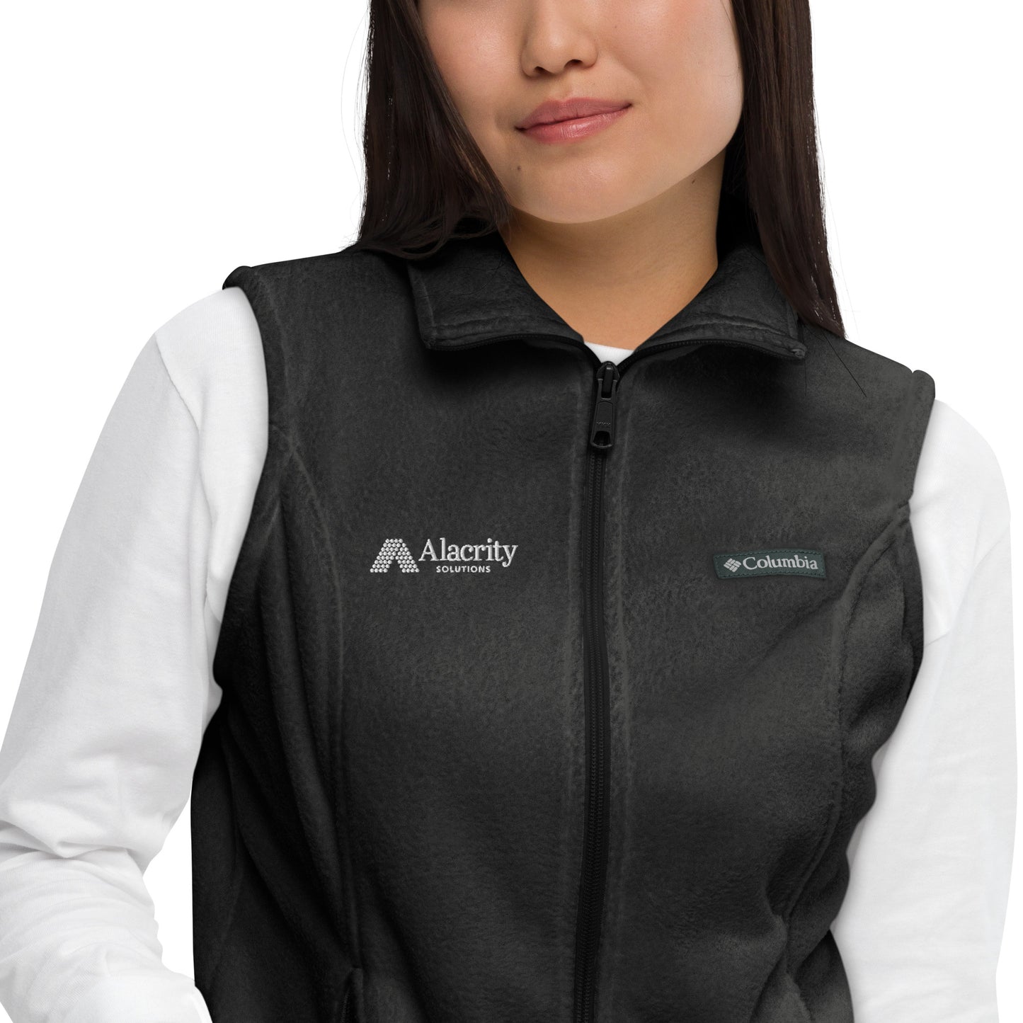 Women’s Columbia Fleece Vest (black or grey)