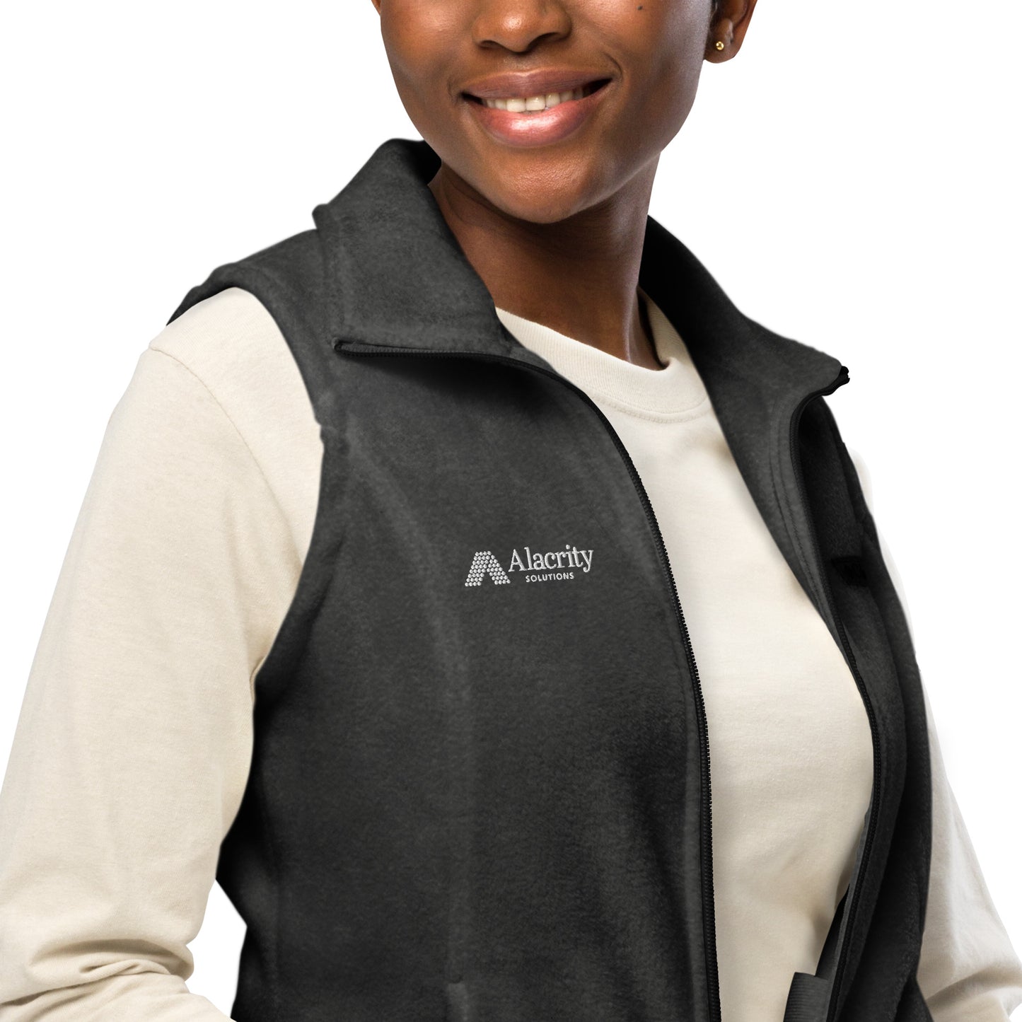 Women’s Columbia Fleece Vest (black or grey)