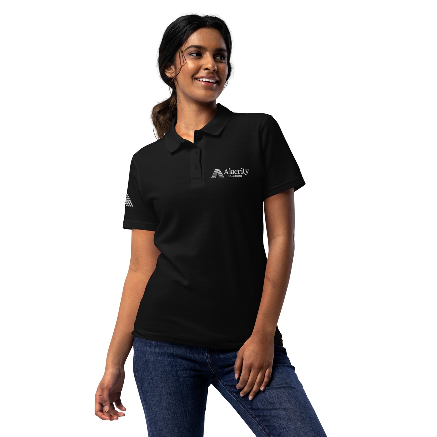 Women’s Pique Polo Shirt (Black or Blue)