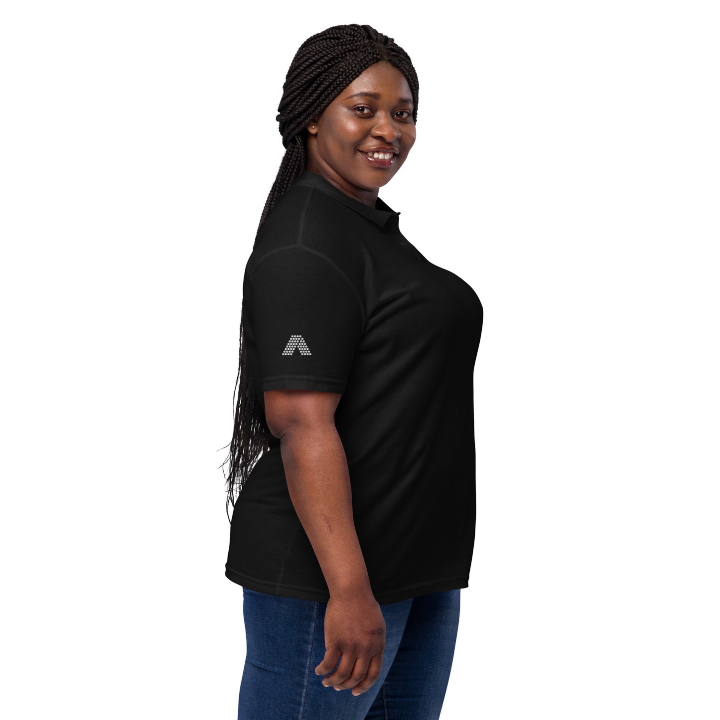 Women’s Pique Polo Shirt (Black or Blue)