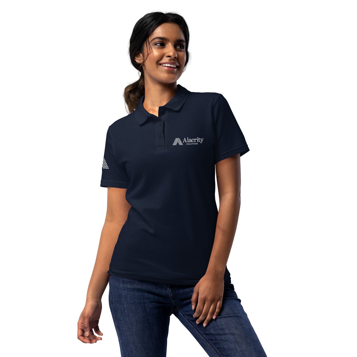 Women’s Pique Polo Shirt (Black or Blue)