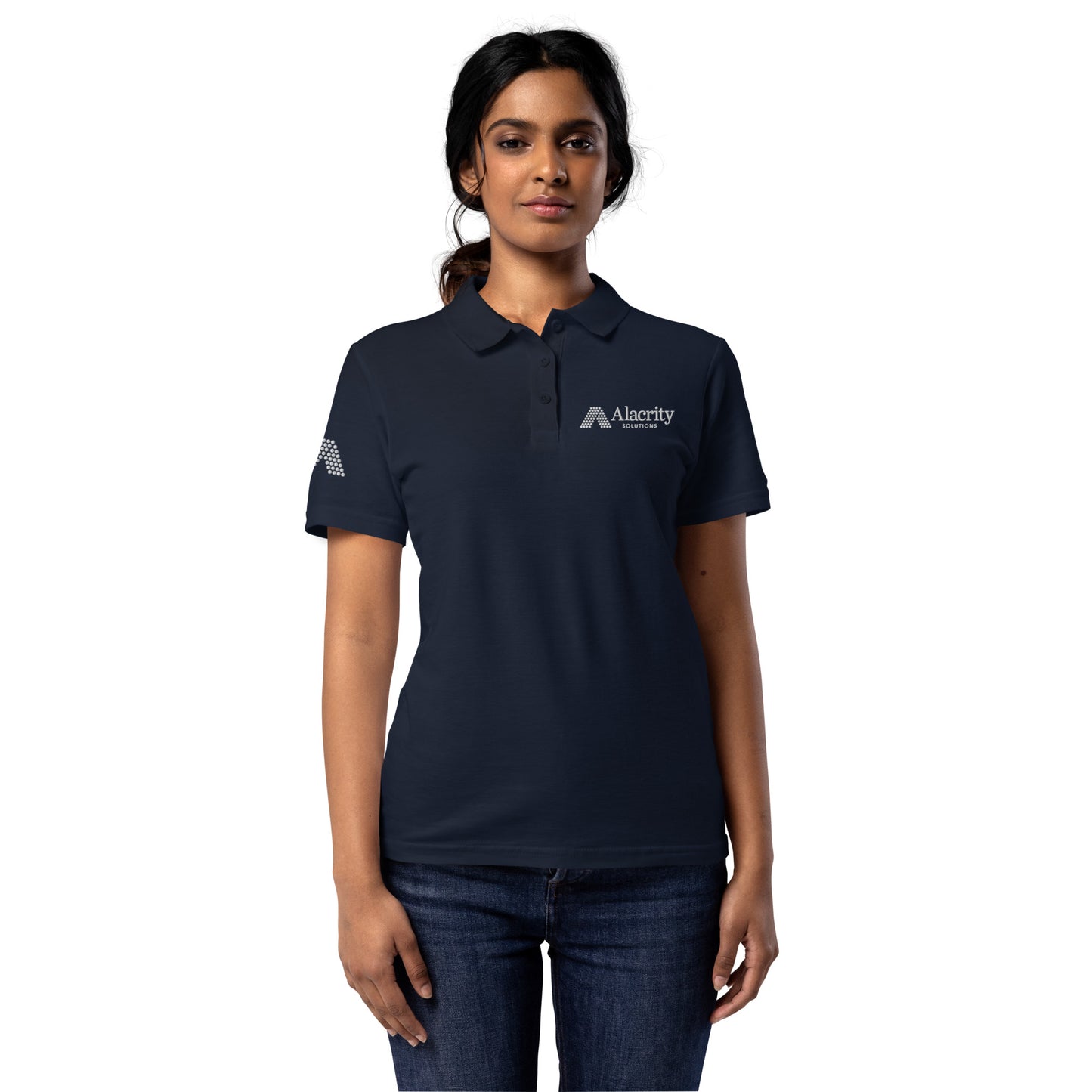 Women’s Pique Polo Shirt (Black or Blue)