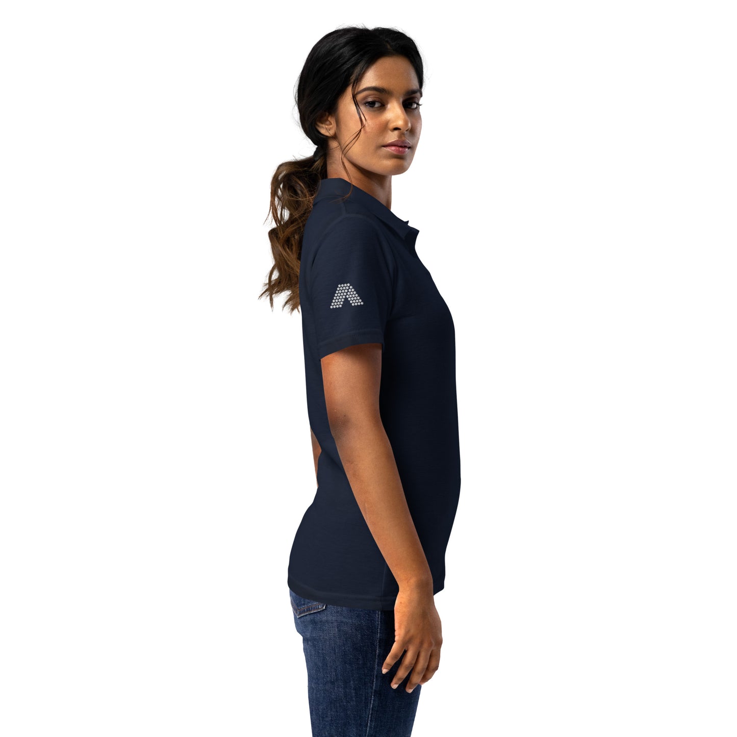 Women’s Pique Polo Shirt (Black or Blue)