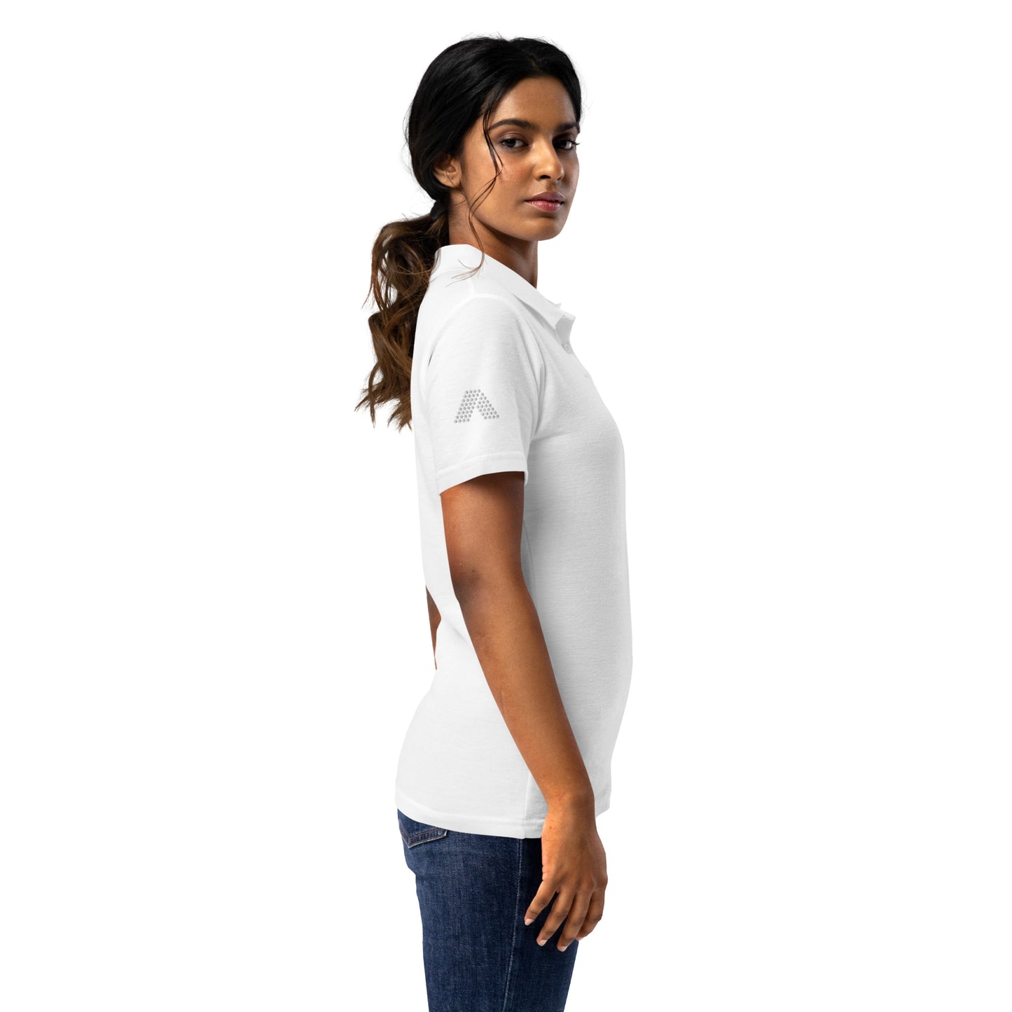 Women’s Pique Polo Shirt (Grey or White)